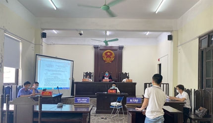 Viện KSND huyện Đông Anh thực hiện phiên tòa số hóa hồ sơ vụ án hình sự